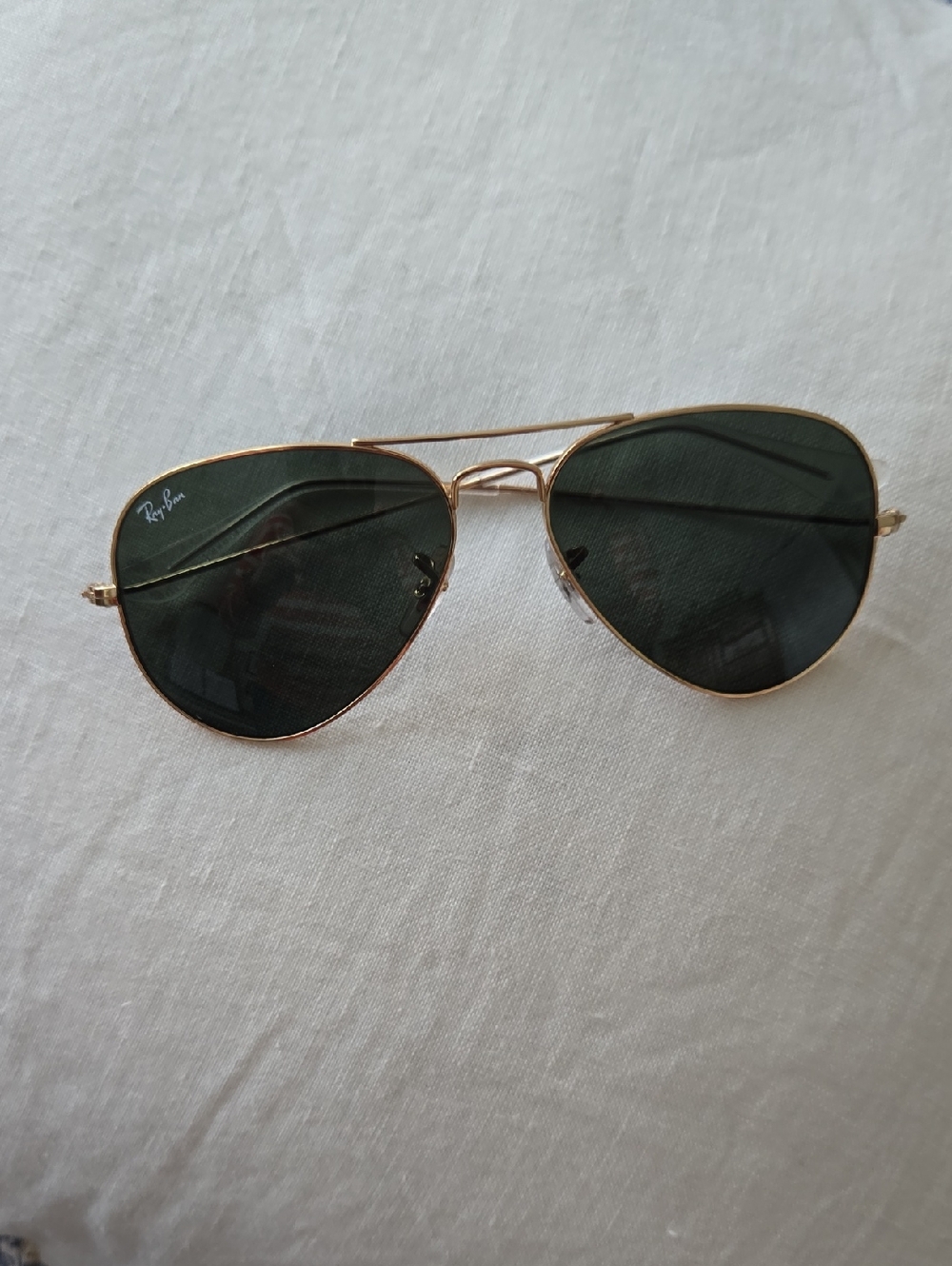Ray-Ban Aviator Sunglasses Gold Frame Green Lenses